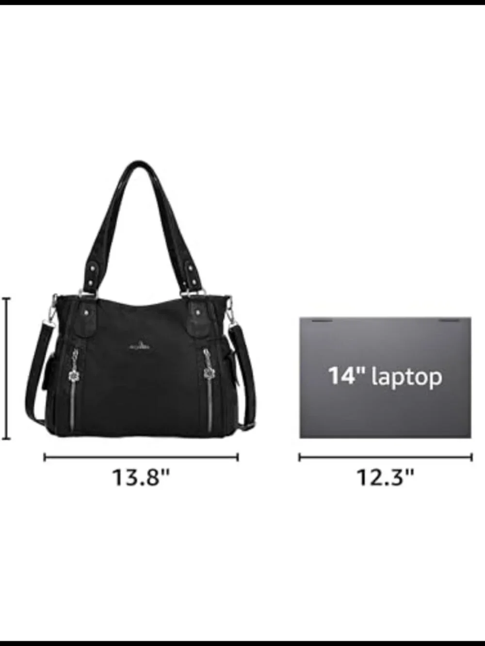 Vegan Leather Hobo Bag Top Handle Shoulder Purse Roomy Tote Satchel